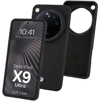 Produktbild von Silikon Handyhülle für Oppo Find X9 Ultra, Bizon Soft Case, Schwarz
