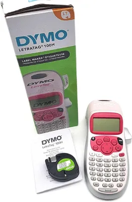 Produktbild von DYMO LetraTag LT-100H Beschriftungsgerät Handgerät | Tragbares Etikettiergerät mit ABC Tastatur | blau | Ideal fürs Büro oder zu Hause | Rosa