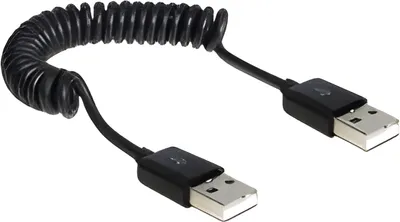 Obrázek produktu pro DeLOCK 83239, 0,6 m, USB A, USB A, USB 2.0, Samec/samec, Černá