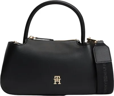 Produktbild von Tommy Hilfiger Damen Th Logotape Mini Satchelaw0aw18743 Satchel, Schwarz (Schwarz), One Size