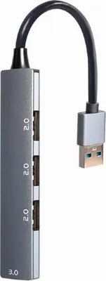 Zdjęcie produktu dla GEMBIRD Gembird UHB-U3P1U2P3-02 koncentrator interfejsu Szary