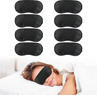 Produktbild von Schlafschutzbrille - Entspannungsmasken - Schlafhilfe - Gesichtsschutzbrille - 8-teilige Schlafmaske für Schattenabdeckung - weiche, elastische Kopfbänder und bequeme, leichte Gesichtsbedeckung für Männer und Frauen.
