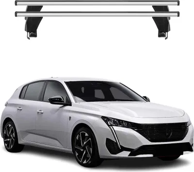 Image de Menabo Barres de toit Transversales pour Peugeot 308 2021-2025 Alu Gris 2x ABE