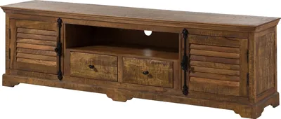 Image de MASSIVMOEBEL24 | Meuble de TV en bois de manguier huilé marron RODEZ #149