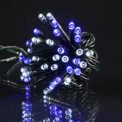 Image de Guirlande 120 Led blanc bleues 6m