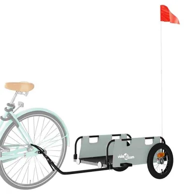 Image de Remorque pour vélos, matériau durable, transport sûr des animaux, GRIS