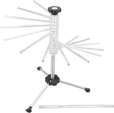 Produktbild von Manuelle Rotation Pasta Trockengestell Edelstahl Klapp Nudel Rack für Haushalt Küche