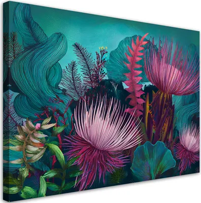 Produktbild von Leinwandbild Ozean Korallenriff 60x40 Feeby Bunt bild für die wand bereit zum aufhängen