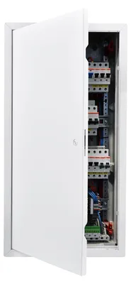 Image de Trappe d'inspection VEVOR pour cloisons sèches 642 x 337 mm, trappe d'inspection en acier galvanisé avec fermeture à fente, trappe de maintenance pour montage au plafond (plomberie et électricité), dimensions d'encastrement 315 x 620 mm