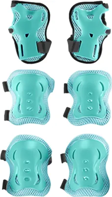 Produktbild von Set Schutzausrüstung für Kinder beim Rollschuhlaufen, Skateboarden, Rollerfahren, Radfahren und anderen Sportarten für Kleinkinder, Jungen und Mädchen: Handgelenkschutz, Knie- und Ellbogenschoner