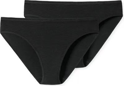 Produktbild von Schiesser Damen 2 er Pack Tai Gr. 46  schwarz