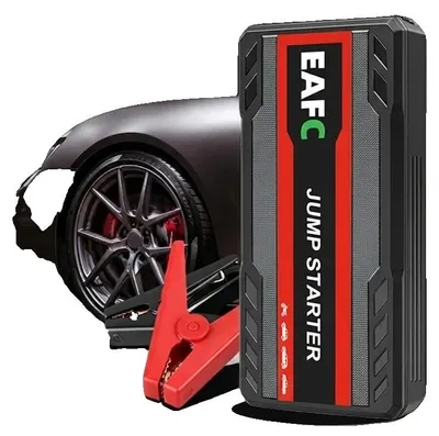 Produktbild von Tragbarer Auto-Starthilfe, 600 A Spitzenstrom, Dual-USB-Ladung, Schwarz