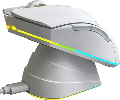 Produktbild von KLIM Blaze Pro kabellose Gaming Maus mit RGB und Ladestation 6000 DPI weiß