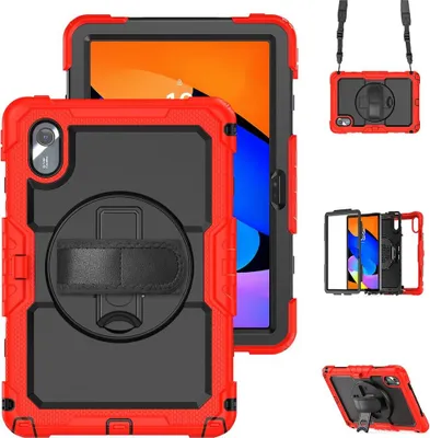 Produktbild von Lenovo Idea Tab 11 Hülle - Coverup Heavy Duty Case mit Schultergürtel - Rot