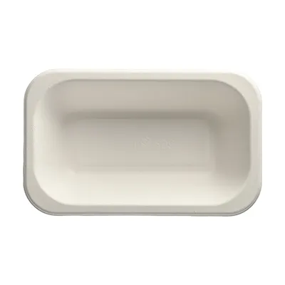 Produktbild von 9000 Siegelschalen, Zuckerrohr 950 ml 5,6 cm x 15 cm x 24 cm weiss