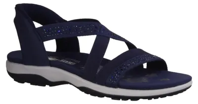Produktbild von Skechers Reaggae-Slim 163574NVY Summer Sparkle Damensandale, Textil,Blau - Marken Skechers, Blau