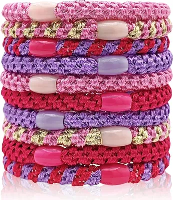 Image de Élastique Fille Femme Multicolore - 10 pièces Rose