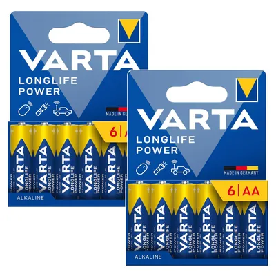 Productafbeelding van 12 x Batterij R-06 R06 AA LR06, 1,5 V, VARTA Longlife Power, alkaline
