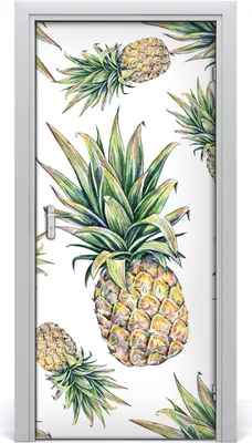 Produktbild von Tulup Türaufkleber 95x205 cm Dekorative Aufkleber Selbstklebend Wasserdichte Tapete Abnehmbar Schlafzimmer Wohnzimmer Wohnkultur - Ananas