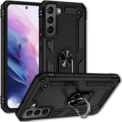 Obrázek produktu pro Kroužkové pouzdro NALIA ve vojenském stylu pro Samsung Galaxy S22 Plus, extrémně ochranné robustní pouzdro odolné proti nárazům, 360° kroužek na stojánek, černé
