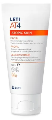 Produktbild von LETI AT4 Gesichtscreme - Gesichtspflege mit Reparatureffekt bei trockener oder zu Neurodermitis neigender Haut, 50 ml Creme