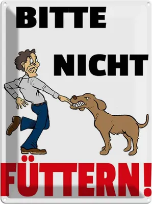Produktbild von vianmo Blechschild 40x30 cm Tiere Bitte nicht füttern Hund