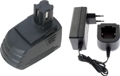 Produktbild von Trade-Shop 2in1 Set: Ni-MH Akku 12V 3000mAh + Schnellladegerät Netzteil für Hilti SF121, SF121-A, SID, SID 121, SID 121-A, SIW 121, 343592, 389645