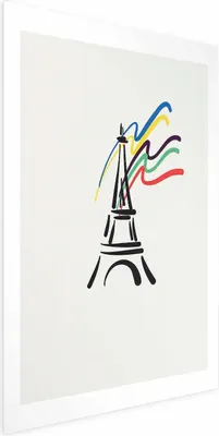 Produktbild von Posterpapier Poster - Eiffel Tower and Colors 29.7x42 cm Abstrakt i-C-10078-ao-a
