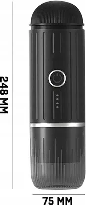 Produktbild von Kabelloser tragbarer Kaffeevollautomat 100 W, Kapseln und gemahlener Kaffee