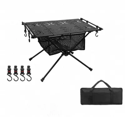 Produktbild von IGT Tisch Tragbarer Klapptisch aus Aluminiumlegierung, multifunktional, ultraleicht, Grill, Campingtisch, Wandern, aufrollbarer Schreibtisch mit Aufbewahrungstasche fuer Grillen, Picknick, Wandern, Reiten