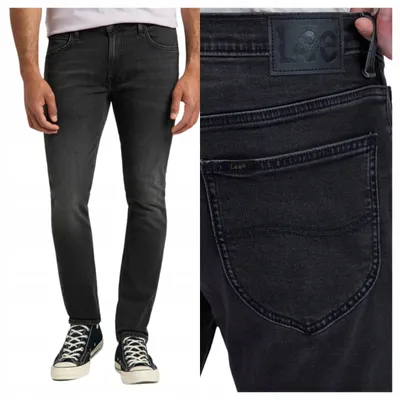 Obrázek produktu pro Lee | Pánské džíny Luke Asphalt Rocker, úzký střih, černá barva, materiál: bavlna s Elastanem, velikost: W34, L32, denim, klasické 5 kapes, pohodlné, vhodné pro volný čas a běžné nošení