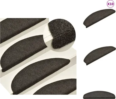 Obrázok produktu pre vidaXL Samolepiace rohože na schody 10 ks Svetlohnedé 65x21x4cm - rohože na schody