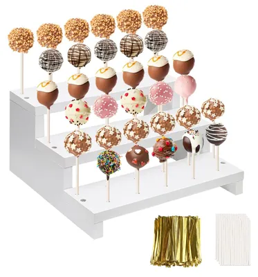 Image de Solidchoice - Présentoir à cake pops avec 33 compartiments, idéal pour les fêtes et les événements