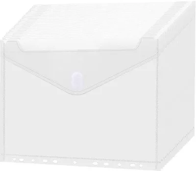 Produktbild von Verpackset mit 24 A4-Mapfächern - transparent, wasserdicht, für Archivierung, mit Klettverschluss - für Ringbände