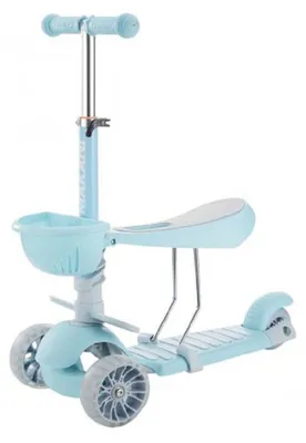 Obrázok produktu pre Makani Kinderroller BonBon 3 v 1, trojkolka, predné kolesá s LED osvetlením, nastaviteľná výška