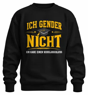 Productafbeelding van Ik ben geen gender. Statement, sarcasme. Trui, zwart, maat 3XL