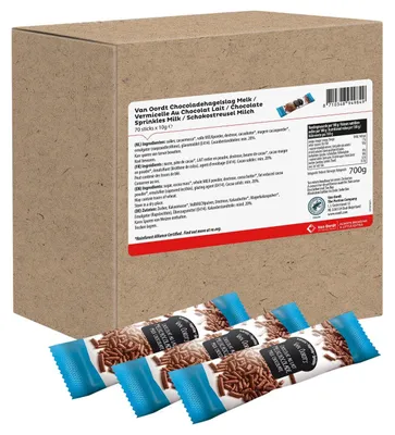 Produktbild von Van Oordt VarieJantjes Hagelslag Milch Stick 70x10g – Schokoladenstreusel