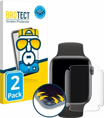 Produktbild von 2x BROTECT Fullscreen Schutzfolie für Apple Watch SE (40 mm) Displayschutz Folie Fullcover Klar Transparent