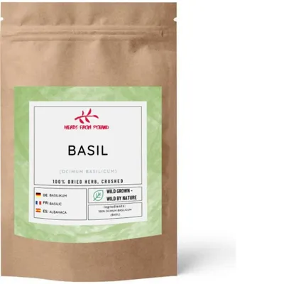 Produktbild von Herbs from Poland Basilikum – Unterstützt Verdauung, Stärkt das Immunsystem, Wirkt beruhigend, 100% Natürlich – 500g