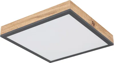 Produktbild von LED Deckenlampe in opal weiß und Holzoptik