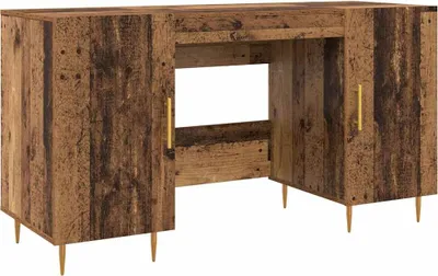 Obrázek produktu pro vidaXL Psací stůl s policí z regenerovaného dřeva 140 x 50 x 75 cm materiál na bázi dřeva