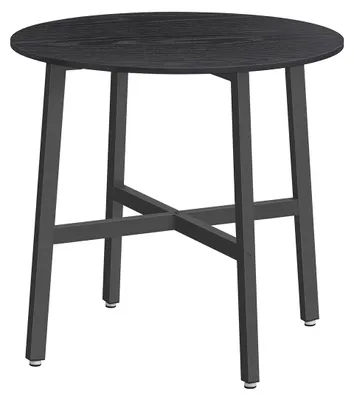Immagine prodotto di Tavolo rotondo da pranzo, colore nero - diametro 80 cm, altezza 75 cm - struttura stabile