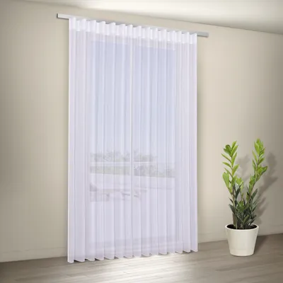 Produktbild von Gerster Store mit Wellenband, Effekt-Voile B = 307 x H =245 cmTransparent Effektvoile uni weiß