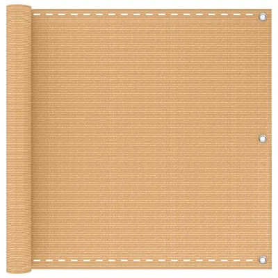 Obrázek produktu pro vidaXL Balkónová zástěna, písková, 75 x 1200 cm, HDPE a hliník