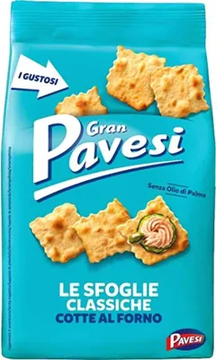 Produktbild von Aus Italien Barilla Gran Pavesi Sfoglie Knallbonbons Gran Pavesi Le Sfoglie Classiche Cotte al Forno 190 g Snack