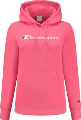 Produktbild von Champion Script Logo Light Fleece Kapuzenpullover Damen