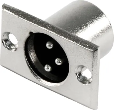 Produktbild von XLR-Einbaustecker silber Metall 3-polig