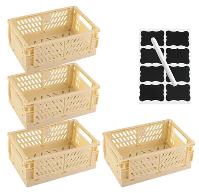 Produktbild von Set mit 4 zusammenklappbaren Aufbewahrungsboxen