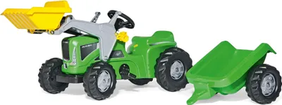 Produktbild von rolly toys Kiddy Futura grün Trettraktor + Kid Trailer + Kid Lader, Maße: 162x47x53,5 cm; 63 003 5