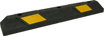 Produktbild von Anfahrschwelle aus Gummi  -  Radstopp Gelb & Schwarz 15 cm x 90 cm x 10 cm - Gelb & Schwarz - Rubber - In -  & Outdoor - Nutzung - WS - 006